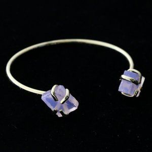 Express silver with blue or pink stones bracelet